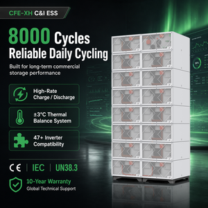 Sistema de Almacenamiento de Energía Comercial Modular LiFePO4 CFE-XH 314 16kWh 314Ah 112kWh 241kWh, 8000 Ciclos, Compatible con GoodWe <span class=keywords><strong>Solis</strong></span> SMA - Product Image 3