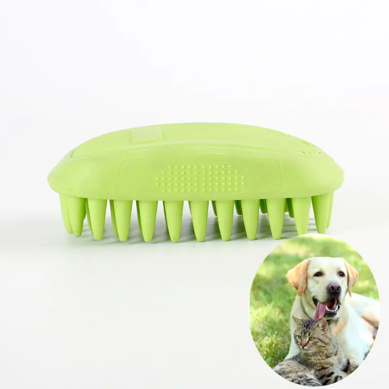 Dog Bath Brush Rubber Dog Shampoo Grooming Brush Silicone Shower Wash Curry Brush