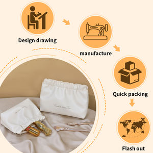 Pochette <span class=keywords><strong>Trucchi</strong></span> Plissettata in Pelle PU, Borsa da Viaggio Portatile e Impermeabile, Custodia per Chiavi, Rossetti e Piccoli Oggetti - Product Image 6