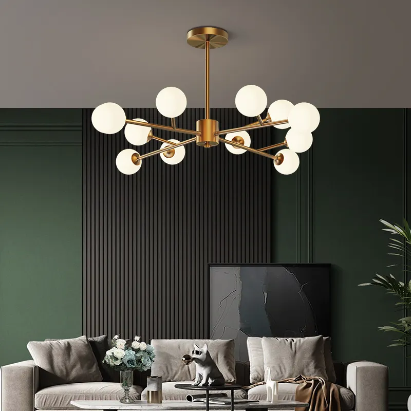 VVS 2021 New Design Kupfer dekoration Luxus Indoor führte modernen goldenen Kronleuchter