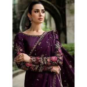 Nouveau Sari Tendance Non Cousu avec Blouse Mono Lourde pour Femme |   Tenue de soirée élégante de créateur - Product Image 5