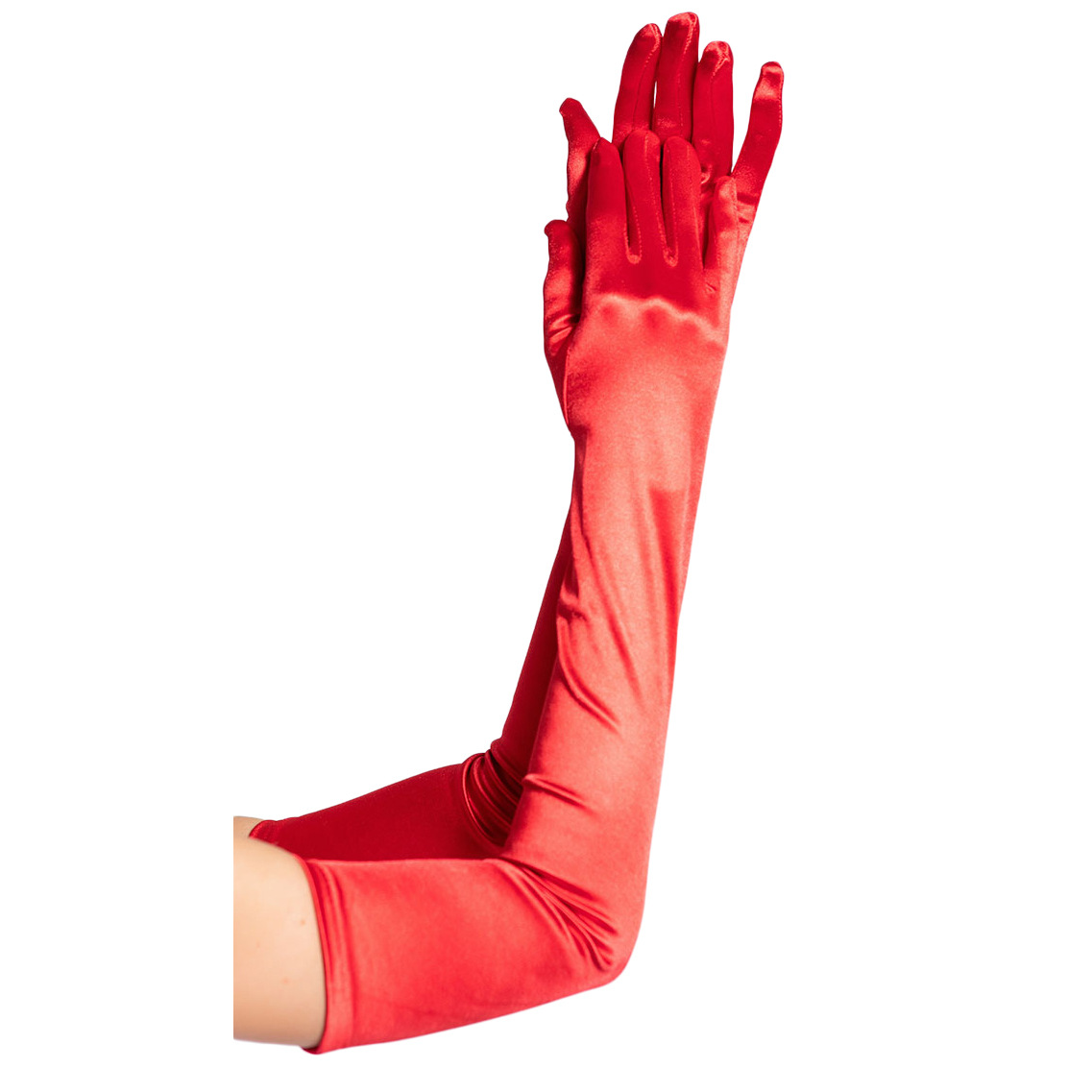Guantes largos rojos de 53cm