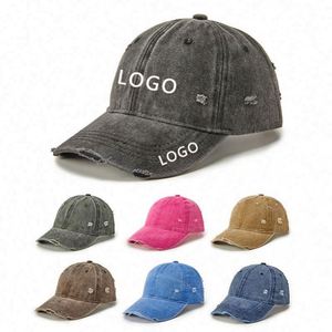 Gorras Desgastadas con Logotipo Personalizado, Gorra de Béisbol Vintage, Gorra de Béisbol Lavada, Venta Directa de Fábrica, Disponibles en Stock - Product Image 1