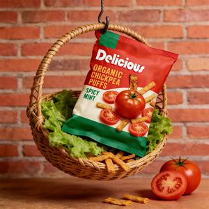 En stock: Bolsas flexibles de embalaje de alimentos OEM personalizadas con impresión y sellado térmico para patatas fritas, plátanos, palomitas de maíz, de plástico y papel de aluminio. - Product Image 1