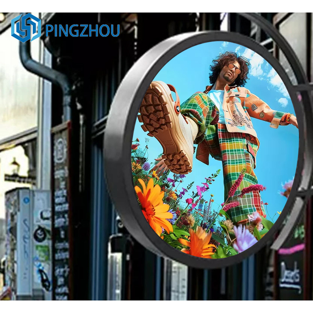 Outdoor Indoor 500mm Diameter High-definition 1080P Full-color IP65 Waterproof Double-sided Circular LED Advertising Display