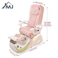 Chaise de Pédicure Professionnelle avec Spa pour les Pieds et Massage Intégré, Idéale pour Salons de Manucure et Pédicure (avec Plomberie)