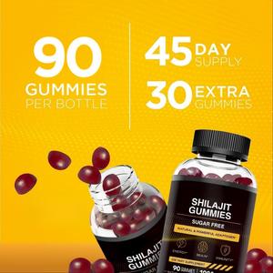 Gomitas de Shilajit Jiannuo Personalizadas, Suplemento para el Cuidado de la Salud con Efecto Energético para Adultos, Sabor Berenjena - Product Image 4
