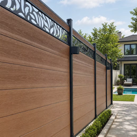 Panneaux de clôture de jardin en bois grainé de qualité supérieure pour les projets extérieurs des terrains de jeux scolaires avec couleurs personnalisées, clôture WPC moderne