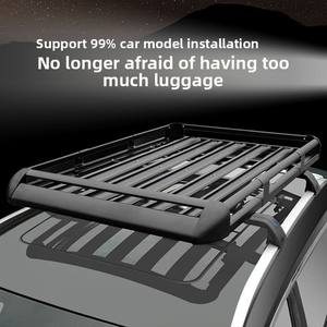 Barras Transversales de Aleación para <span class=keywords><strong>Portaequipajes</strong></span> de Techo de Coche, <span class=keywords><strong>Portaequipajes</strong></span> Universal para SUV, Cesta de Equipaje Especializada con Capacidad de +70 kg, Sin Perforaciones - Product Image 2