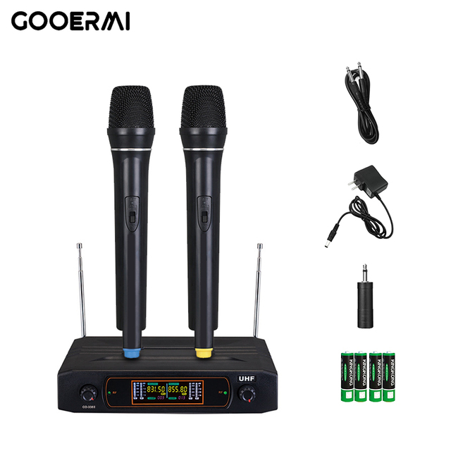 MIM-M338II-Custom VHF Wireless Microphone System - Dual Channel TV KTV Mobile Computer Dynamic Microphone