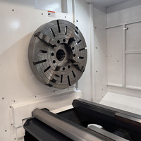 Tour CNC robuste CWK61125 avec guidage de 755 mm, porte-outils électrique à 4 positions, contre-épingle manuelle et mandrin à 4 mors de 1000 mm