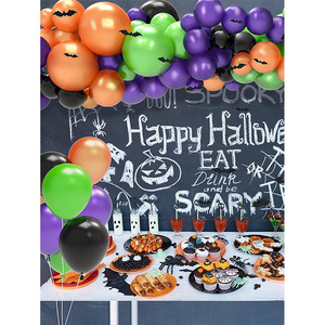 Nuovo Set di archi a catena palloncino di <span class=keywords><strong>Halloween</strong></span> nero e arancione adesivo per pipistrello di <span class=keywords><strong>Halloween</strong></span> decorazione per <span class=keywords><strong>palloncini</strong></span> - Product Image 2