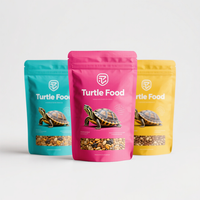 Ziplock biodégradable personnalisé sac d'emballage de collation d'aliments pour animaux de compagnie holographique Mylar chat chien poisson tortue sacs d'alimentation