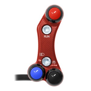 Interrupteur de guidon droit pour Suzuki GSX-R1000 2017/2021 (trous alignés) (rouge) - Product Image 1