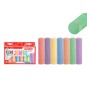 Starplast EA4193 8 gessetti senza polvere color Jumbo in plastica e materiale di calcio - Product Image 1