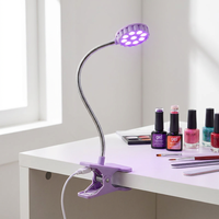 360 °   Lampe UV USB à col de cygne flexible à clipser, séchage rapide, pour manucure mains libres en salon et à domicile