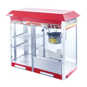 Automatic Popcorn Machine with Warmer Showcase Campbon ZH-PO-081B Popcorn Machine with Warmer Showcase