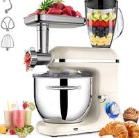 Batteur sur socle multifonctionnel 3-en-1 en acier inoxydable 2200W avec mixeur et hachoir à viande, vente en gros d'usine