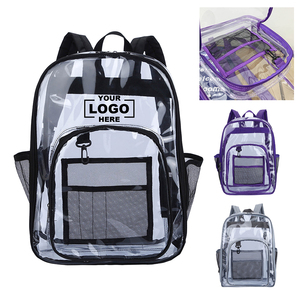 LIGHT FLIGHT Heavy Duty Clear Backpack Set (2-Piece) - See-Through Transparent Bookbag For School, Security, Events - View #6