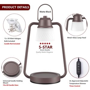Luxury Electric <b>Wax</b> <b>Melt</b> Lamp Lantern Fragrance Candle Warmer Lamp Gifts for Mom Bedroom Home Decor - Product Image 2