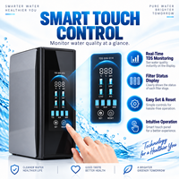 Distributeur d'eau sans réservoir à 7 étapes, purificateur d'eau RO sous évier, écran tactile intelligent, surveillance TDS, filtre minéral alcalin