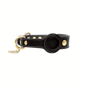 Genuine Leather Durable Adjustable Retro Blush <b>Pink</b> Dog Collar for <b>Gifts</b> - Product Image 3