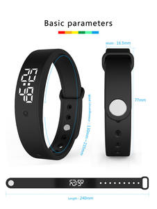 Osman, réveil à vibration très vendu, moniteur de température automatique, montre intelligente, bracelet de <span class=keywords><strong>sport</strong></span>, podomètre 3D, métal IPX-6 - Product Image 5