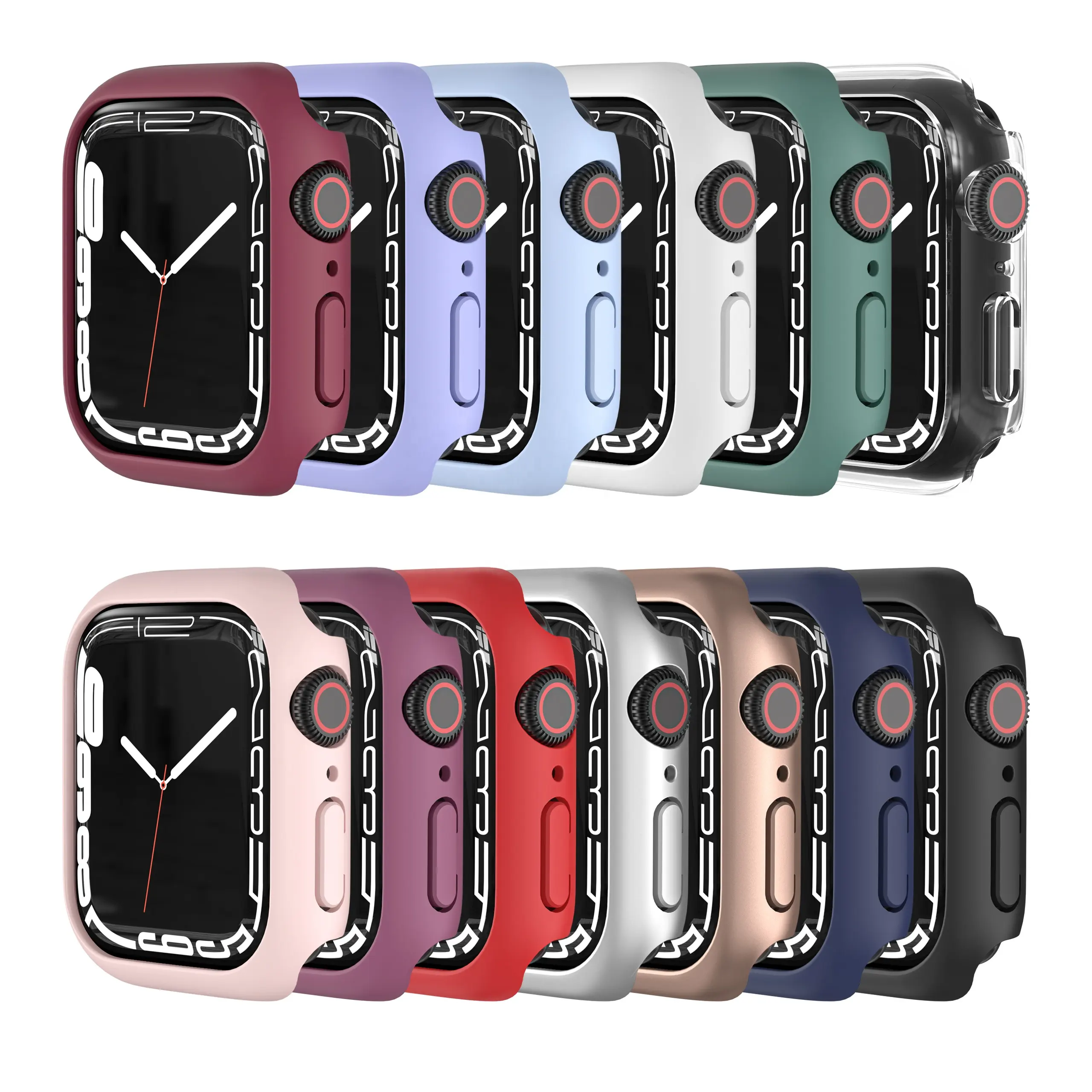 ShanHai Ốp Bảo Vệ Đồng Hồ Thông Minh Màu Kẹo 13 Màu Cho Apple Watch 1 2 3 4 5 6 SE Ốp Tpu Đồng Hồ Thế Hệ 38 42 40 44Mm