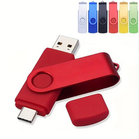 Memoria USB Tipo-C de Metal de Doble Uso para Computadoras y Teléfonos, 32GB/64GB, Alta Velocidad, Giratoria, Venta al Por Mayor de Fábrica