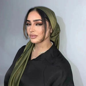 Bandeaux carrés en satin extensible uni pour l'été, chapeaux, hijabs incurvés, foulards ajustables pour femmes musulmanes, bonnet intérieur - Product Image 3