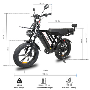 จักรยานไฟฟ้า X50 ขนาด 20 นิ้ว ยางอ้วน 250W มอเตอร์ดุมล้อหลัง 7 สปีด โครงอะลูมิเนียม จักรยานไฟฟ้าในเมือง จักรยานไฟฟ้าสำหรับทางลูกรัง - Product Image 4