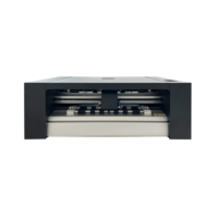 Machine de découpe de contour HS370D à alimentation automatique, vitesse élevée 1800 mm/s, largeur de coupe 370 mm, avec moteur servo sans balais pour autocollants