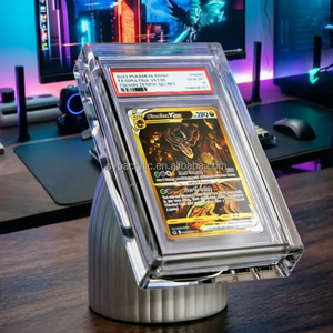 Étui de protection en acrylique transparent SYP pour <span class=keywords><strong>carte</strong></span> <span class=keywords><strong>Pokémon</strong></span> Sun & Moon Espeon <span class=keywords><strong>GX</strong></span> Secret <span class=keywords><strong>Rare</strong></span> Full Art classifiée avec anneau magnétique - Product Image 6