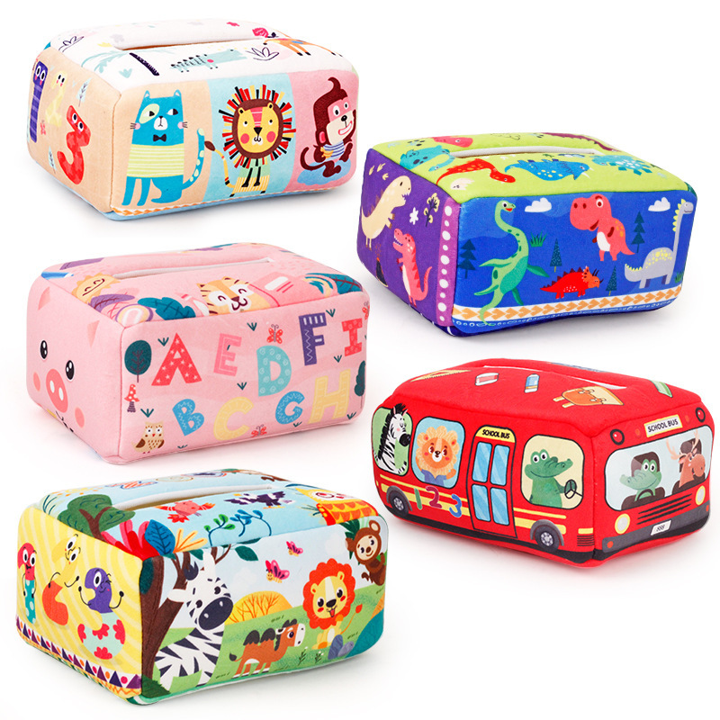 Baby Tissue Box Toy Infant Sensory