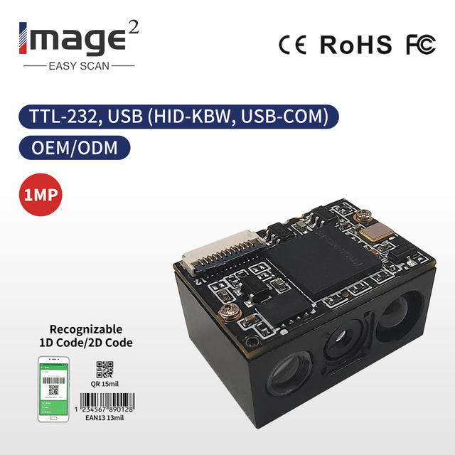 KM100 Customizable USB Barcode Scanner Module for 2D/1D Scanning High-Speed 200 Scans/Second in Stock