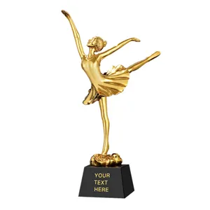 Trofeo sterico all'ingrosso del ponte che raggiunge il globo dorato del platino premia il trofeo su ordinazione di Miss America del metallo 3D