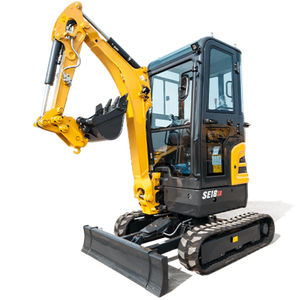 Mini-excavatrice hydraulique sur chenilles haute efficacité SE18SR 1,8 tonne 11,8 kW 0,04 m³ godet pour rénovation de jardin avec brise-roche et tarière - Product Image 1