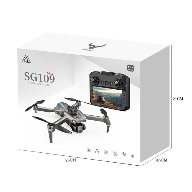 SG109MAX Drone Remote Large Scree and Camera 4K HD High Quality 5G WiFi FPV GPS with Obstacle Avoidance RC Quadcopter Aircraft
