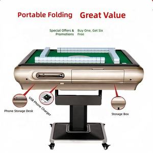 Factory Modern <b>Foldable</b> Automatic Mahjong Machine 110V Optional Silent <b>Table</b> for Export Market MJZ-3 Low Noise Operation Ensures - Product Image 3
