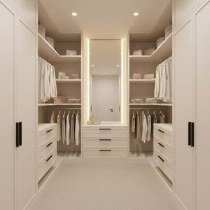 <span class=keywords><strong>Cabina</strong></span> <span class=keywords><strong>Armadio</strong></span> Moderna Personalizzata <span class=keywords><strong>con</strong></span> <span class=keywords><strong>Porta</strong></span> Scorrevole a <span class=keywords><strong>Specchio</strong></span>, Soluzione di Lusso in Legno <span class=keywords><strong>per</strong></span> l'Organizzazione della Camera da Letto - Product Image 4