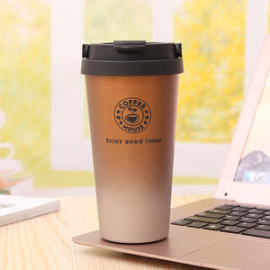 YEWAY kupalar isıtıcı kapaklı özel Logo kahve kupa çift duvar paslanmaz çelik termo kahve seyahat özelleştirilebilir siyah pembe - Product Image 6