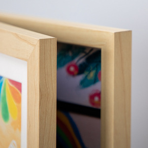 cross-border new arrival Kids Art Frames children's art <b>photo</b> frame wooden oil painting <b>storage</b> <b>box</b> flip-top <b>photo</b> frame - Product Image 4