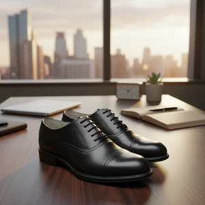 Chaussures Oxford en cuir noir durables pour hommes, idéales pour les affaires et les mariages, vente en gros en Ouganda - Product Image 6