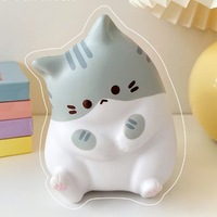 Jouet sensoriel anti-stress en TPR pour enfants, chaton mignon à rebond lent, en cacao premium, pour la relaxation et le soulagement du stress
