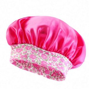 Vente en gros de bonnets en satin pour enfants unisexes avec logo personnalisé, bandes élastiques réglables, motifs de dessins animés pour toutes les saisons - Product Image 5