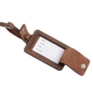Hot Selling Luxury Fashionable Genuine Leather Luggage Tag Crazy Horse Finish Durable Personalized Eco-Friendly Handmade Premium - Product Image 4