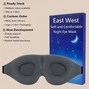 Masque de sommeil 3D doux avec mousse à mémoire de forme, sans pression sur les yeux, personnalisation OEM disponible - Product Image 1