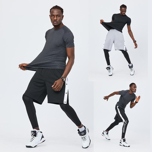 Men's Muscle Sportswear Short Sleeve Athletic Quickly Drying Tight Sport Compression T-shirt <b>Polyester</b> Fitness Shirt Gym <b>Tshirt</b> - Product Image 2