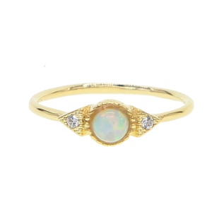 2023 New Arrive Delicate Thin Band Clear CZ Triangle Round Fire <strong>Opal</strong> <strong>Ring</strong> for Women Girl Fashion Jewelry - Product Image 2