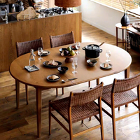 Table à manger en bois de style nordique, extensible, pliable, transformable, pour une utilisation à domicile dans les petits espaces, carrée